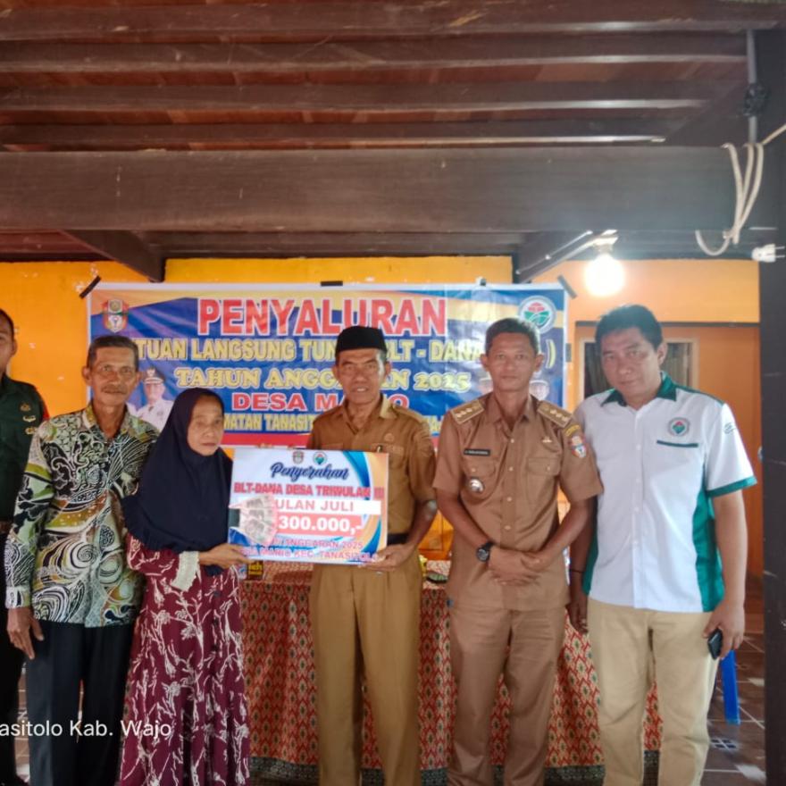 Penyaluran Bantuan Langsung Tunai (BLT) Bulan Juli Desa Mario